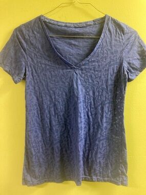 Zumba Fitness Women's V-Neck Short Sleeve Top - Blue/Violet
